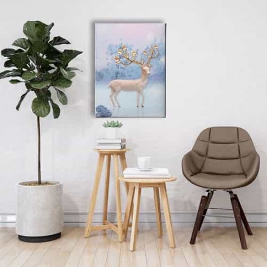 Geyikli Canvas Tablo 