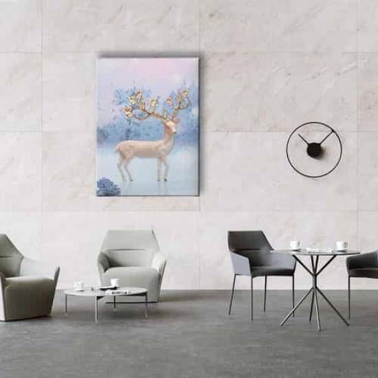 Geyikli Canvas Tablo 