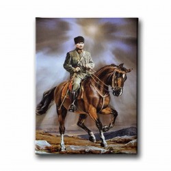 Atlı Atatürk Kanvas Tablo
