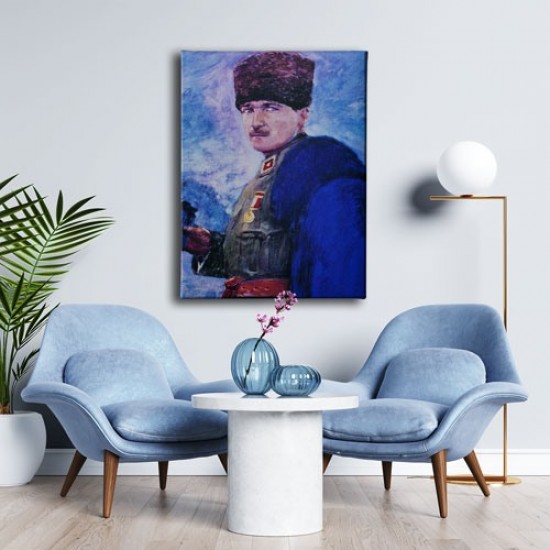 Yağlı Boya Atatürk Portresi Kanvas Tablo