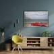 Klasik Kırmızı Araba Canvas Tablo