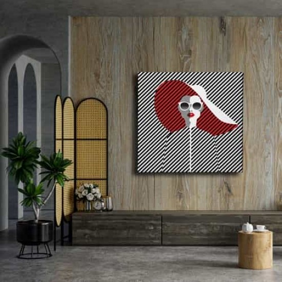Modern Kadın Portre  Canvas Tablo