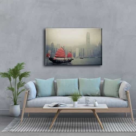 Hong Kong Limanı Canvas Tablo Hong Kong Limanı Canvas Tablo