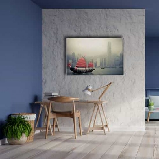 Hong Kong Limanı Canvas Tablo Hong Kong Limanı Canvas Tablo