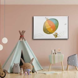 Uçan Balonlu Çocuk Kanvas Tablo Uçan Balonlu Çocuk Kanvas Tablo