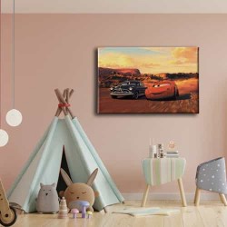 Şimşek McQueen-Doc Hudson Kanvas Tablo Şimşek McQueen-Doc Hudson Kanvas Tablo