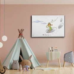 Uçan Çocuk Kanvas Tablo Uçan Çocuk Kanvas Tablo