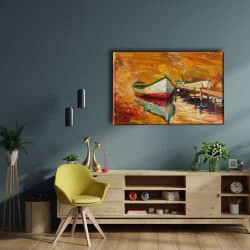 Tekne Yağlı Boya Kanvas Tablo