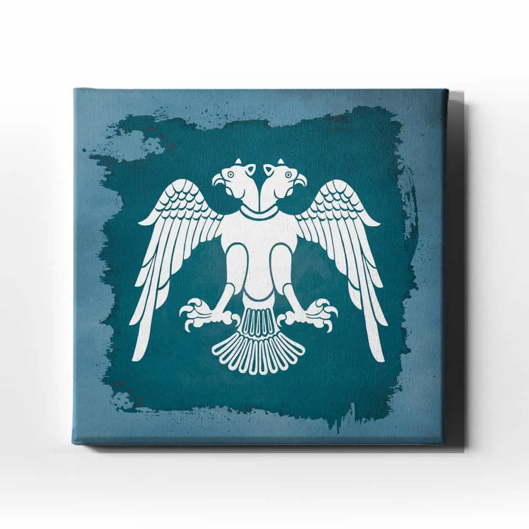 Selcuklu Cift Basli Kartal Kanvas Tablo