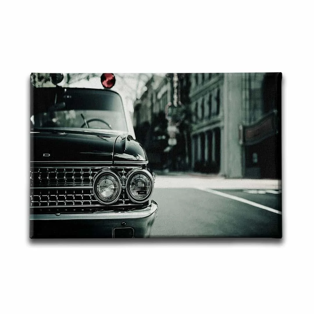 Klasik Siyah Araba Canvas Tablo