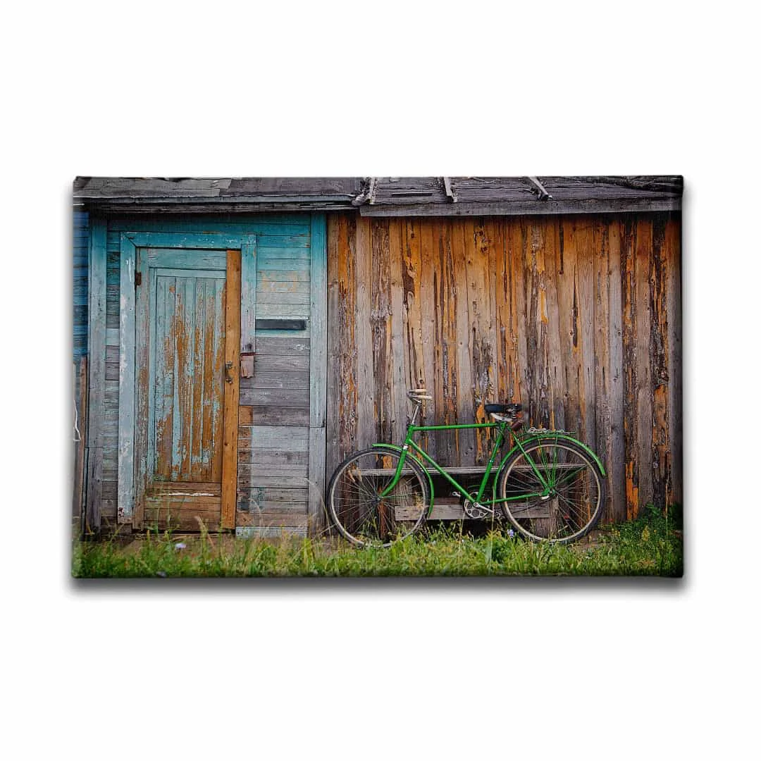 Yesil Bisiklet Canvas Tablo