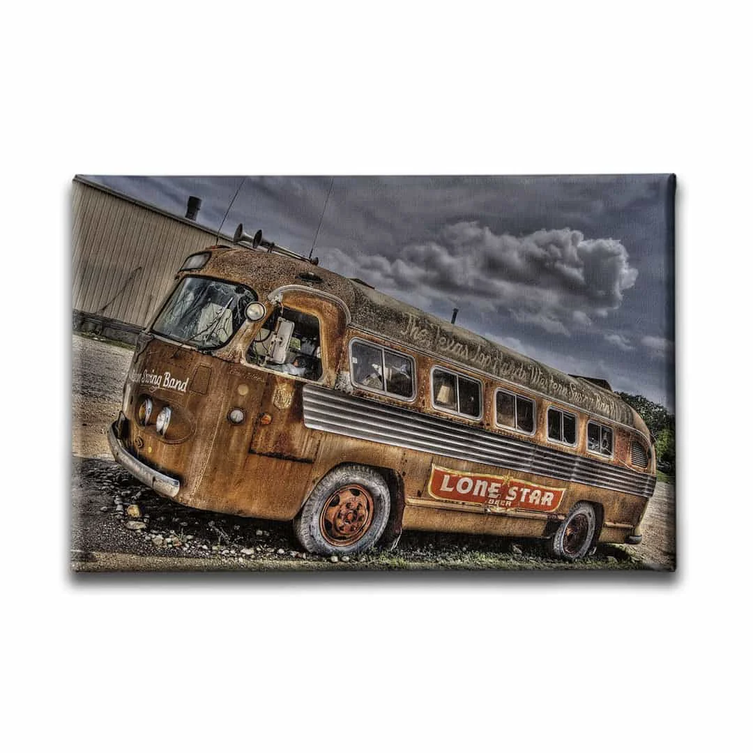 Eski Otobus Canvas Tablo