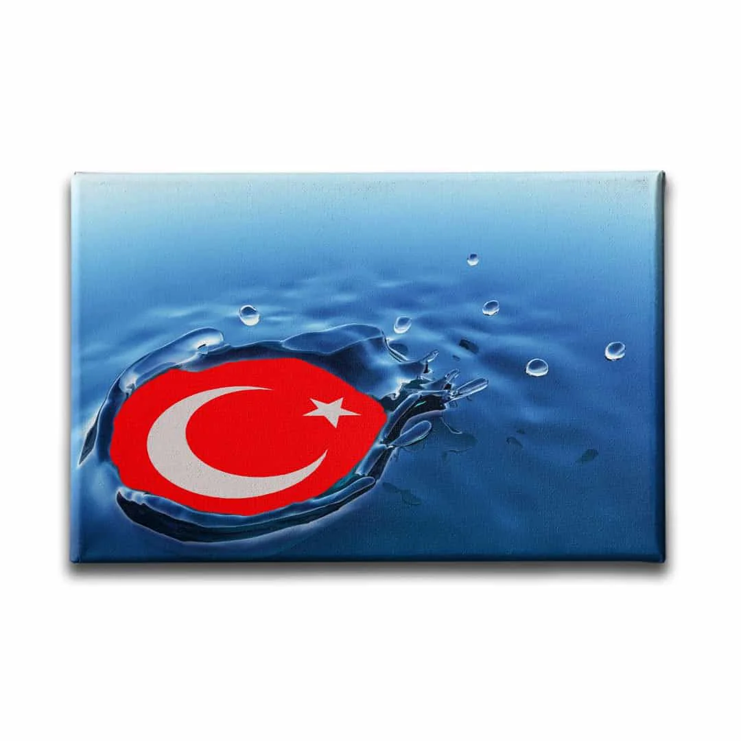 Damla Turk Bayragi Kanvas Tablo