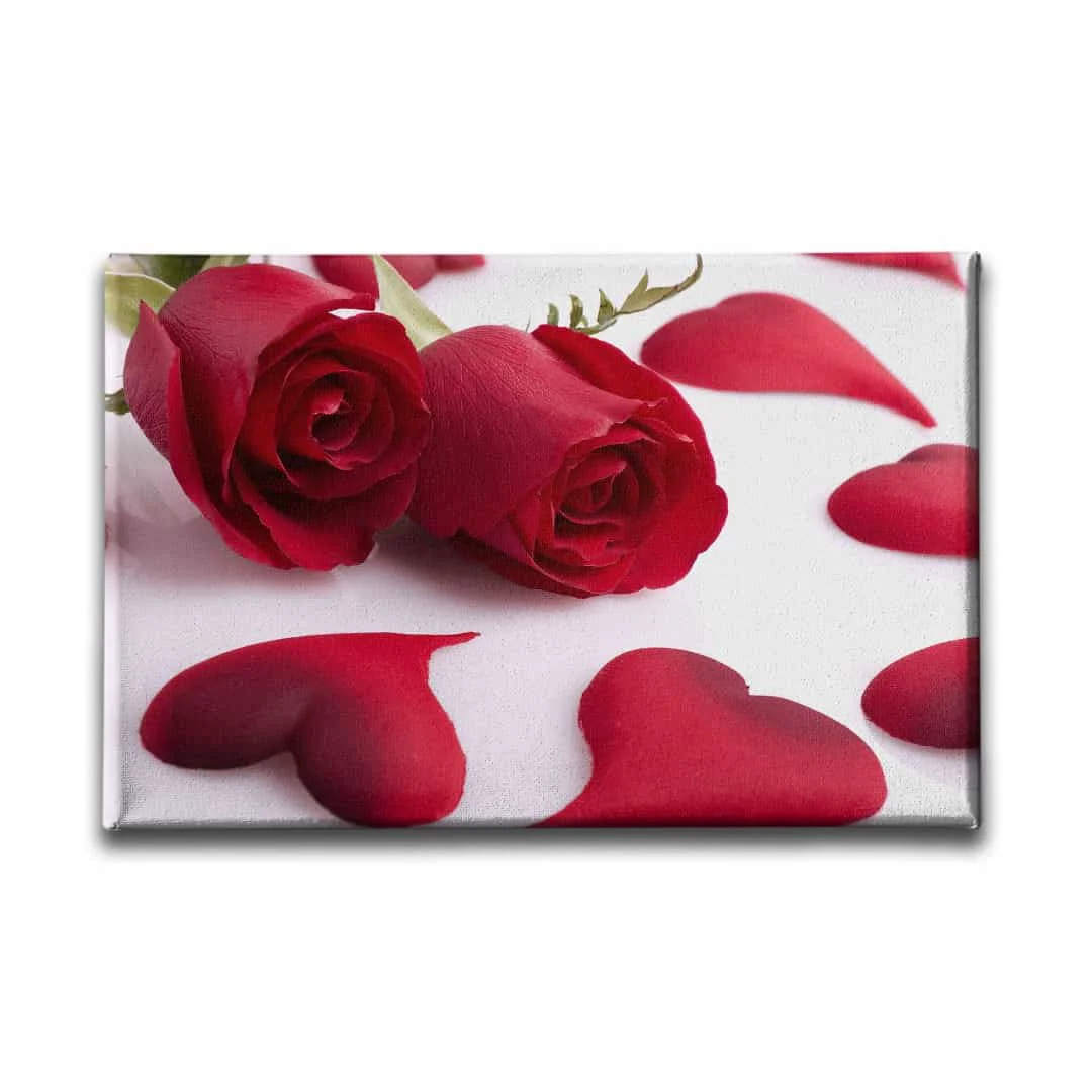 Ask - Pembe Gul Kanvas Tablo