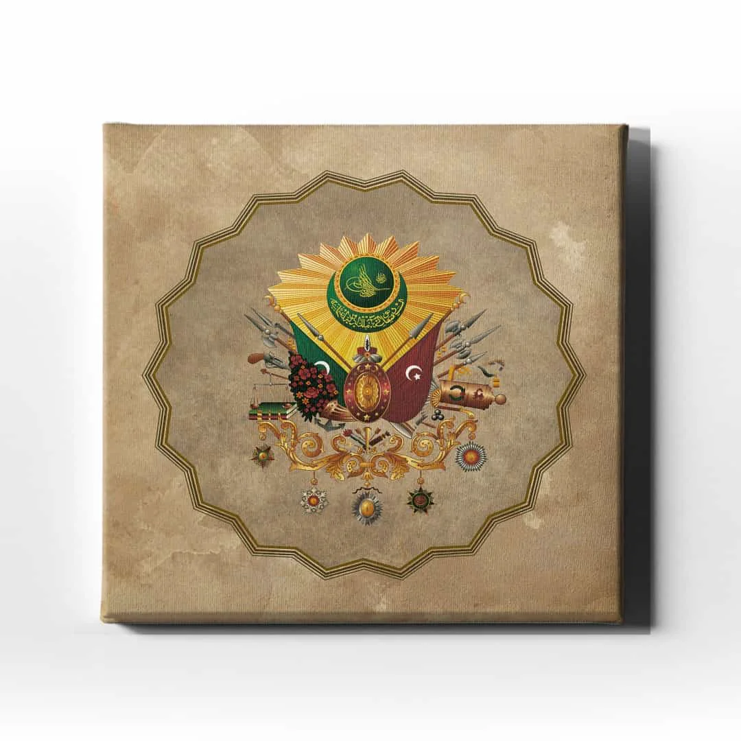 Osmanli Devlet Armasi Kanvas Tablo