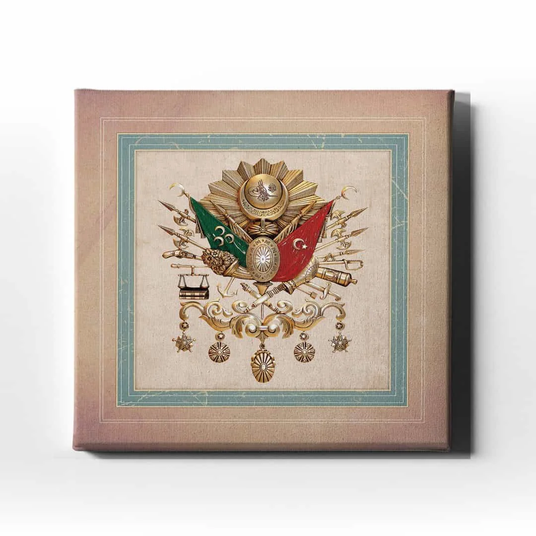 Osmanli Devlet Armasi Kanvas Tablo