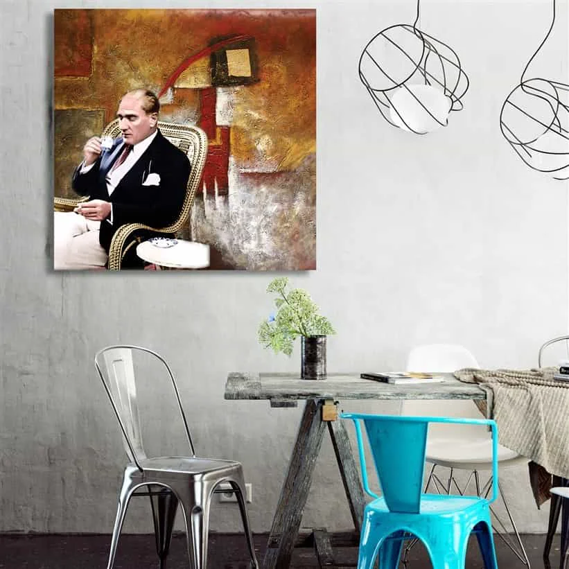 Ataturk Portresi Kanvas Tablo