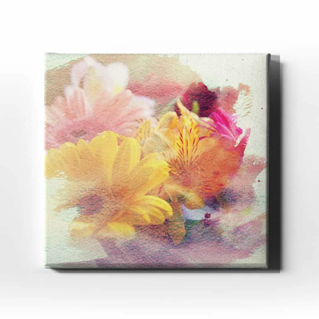 Soyut Cicek Kanvas Tablo