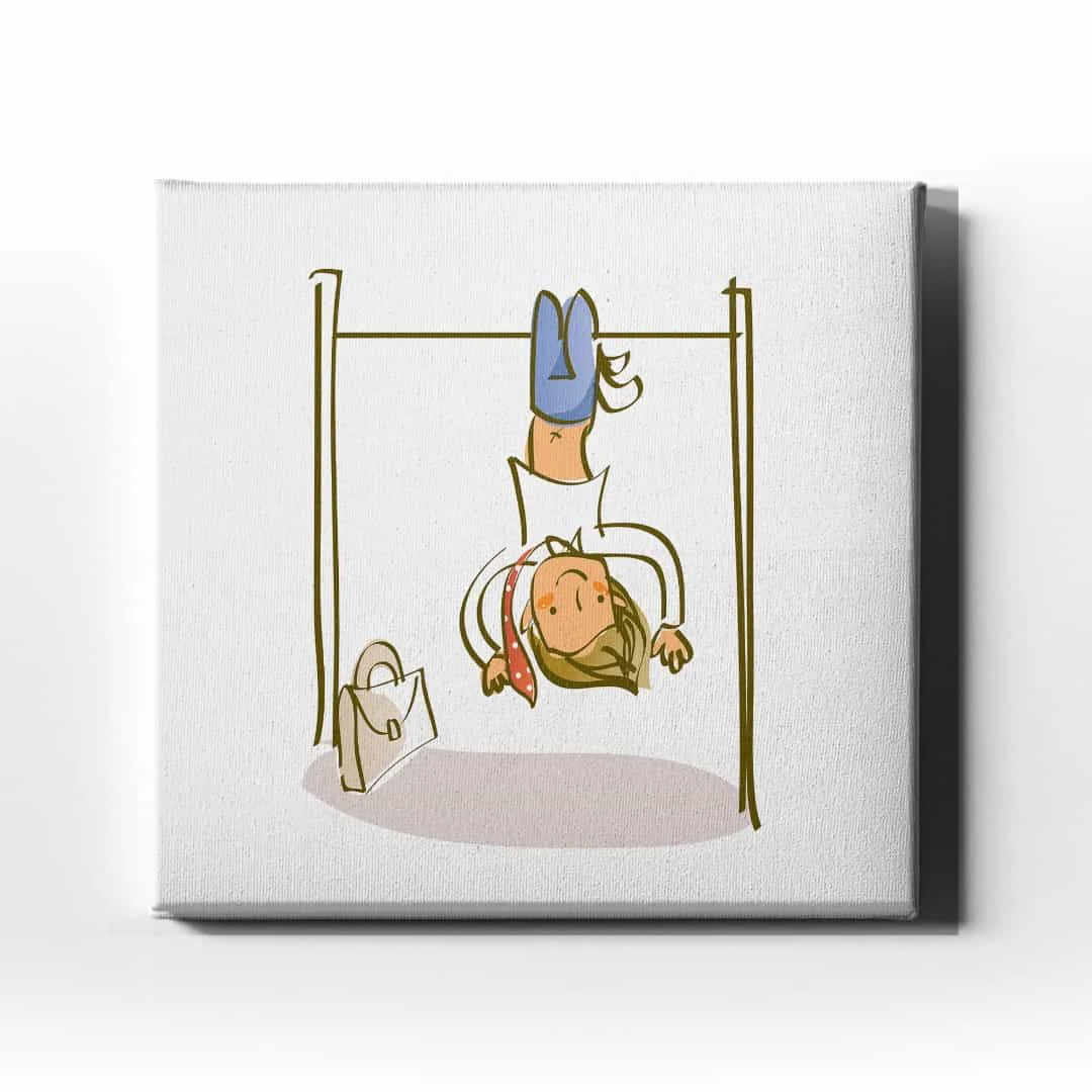 Ters Cocuk Kanvas Tablo