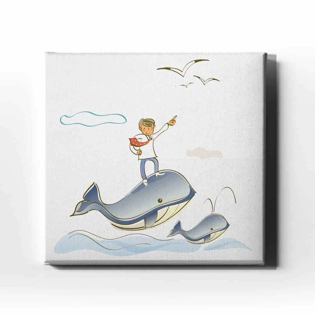 Balinali Cocuk Kanvas Tablo