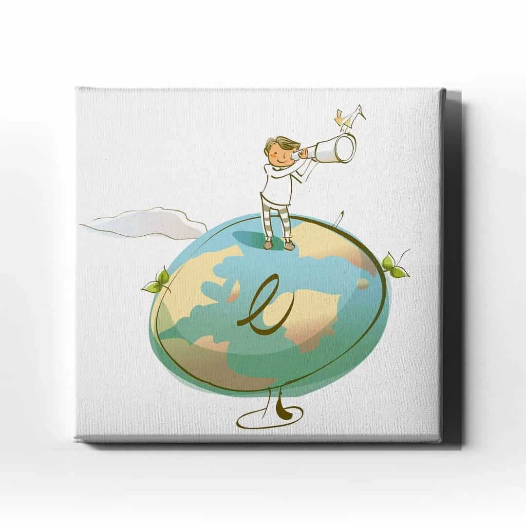 Dunya Cocuk Kanvas Tablo