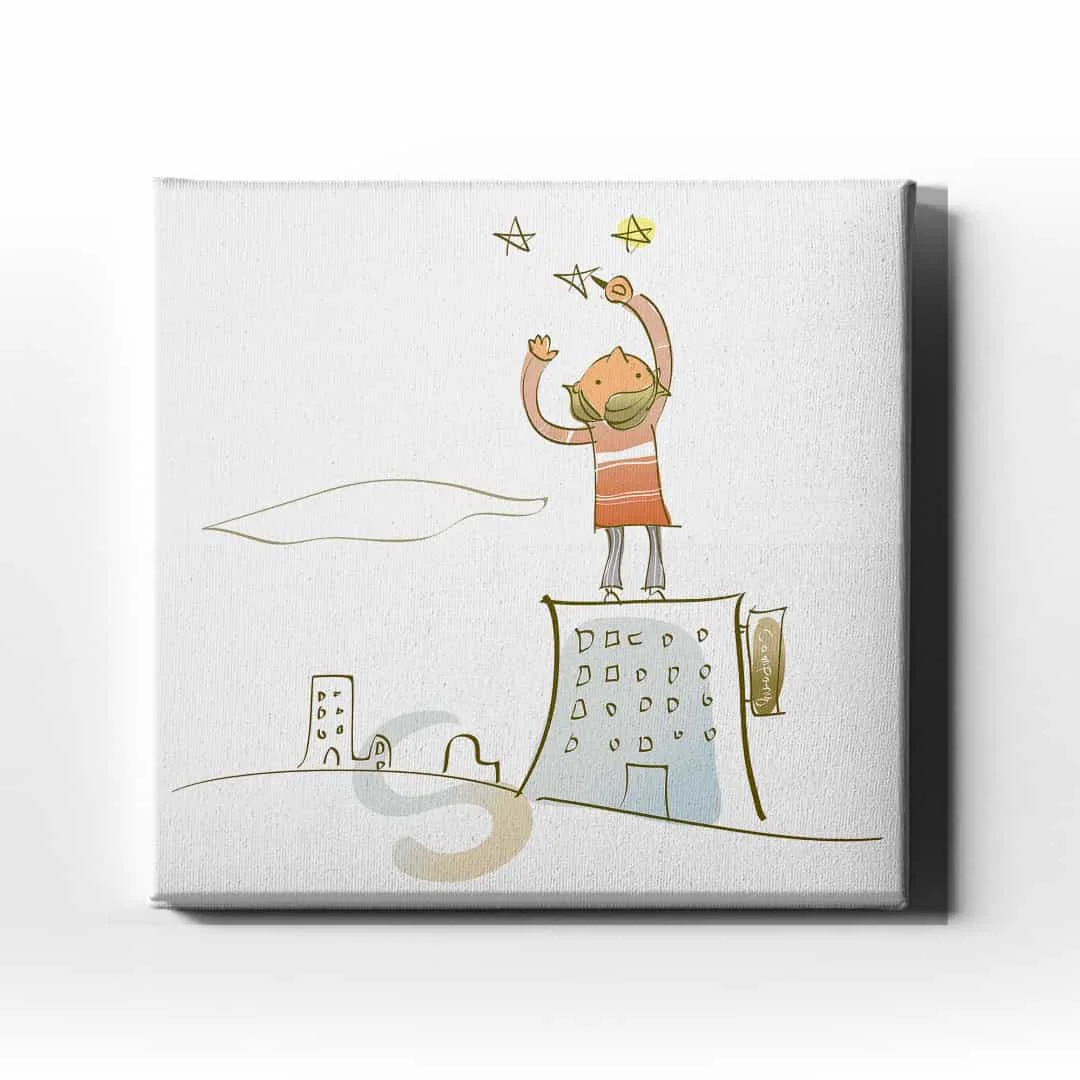Yildiz Cocuk Kanvas Tablo