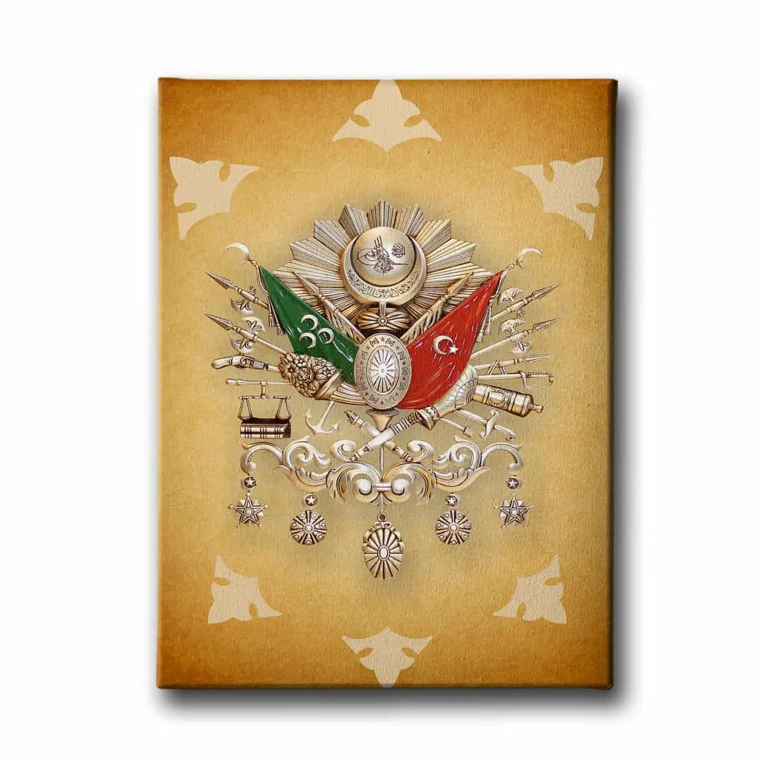 Osmanli Devlet Armasi Kanvas Tablo