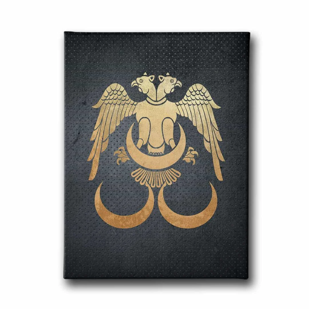 Cift Basli Kartal - Uc Hilal  Kanvas Tablo