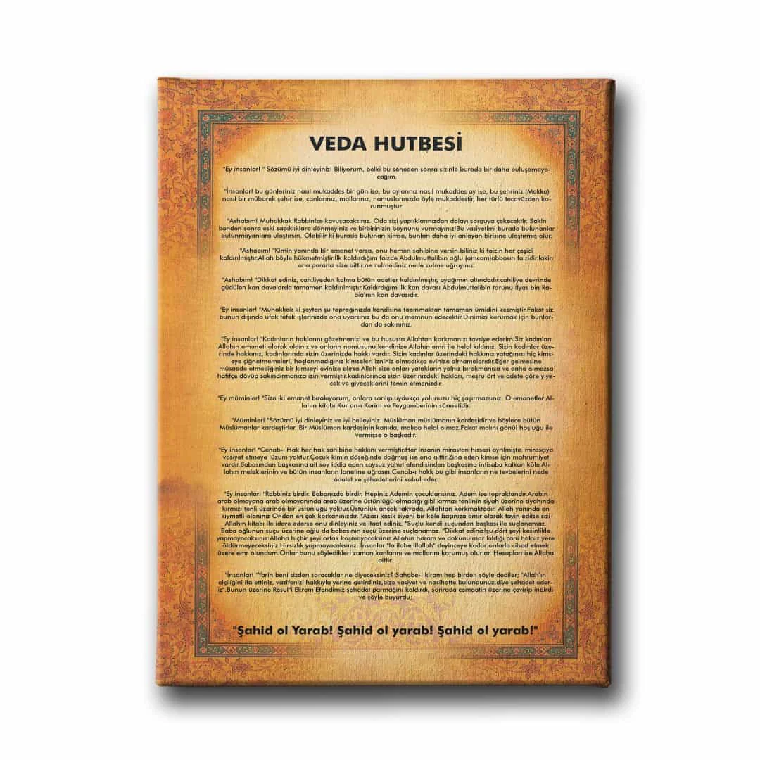 Veda Hutbesi Tablo