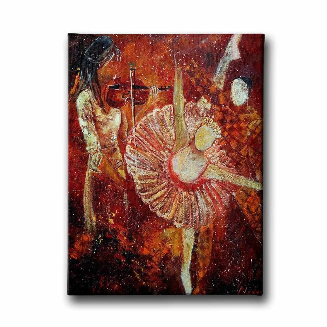 Keman Calan Kiz - Danscilar Kanvas Tablo