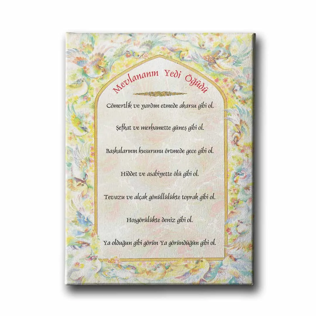 Mevlananin 7 Ogudu Motifli Tablo