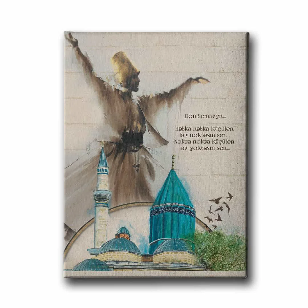 Mevlana Turbesi Ve Semazen Tablo