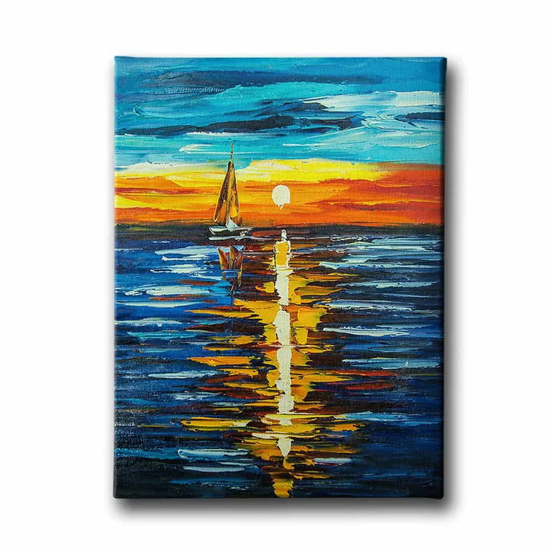 Gun Batimi Yagli Boya Kanvas Tablo