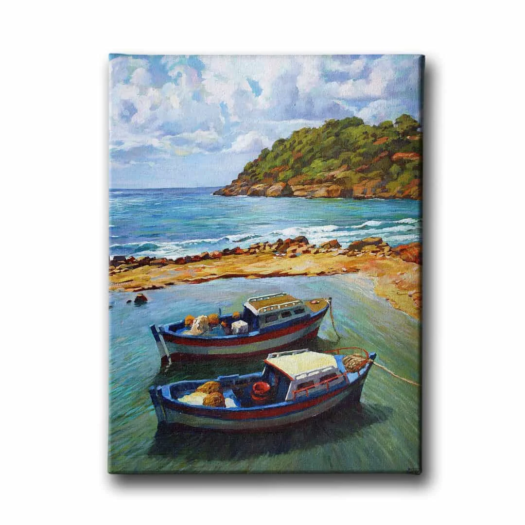 Kiyi Yagli Boya Kanvas Tablo