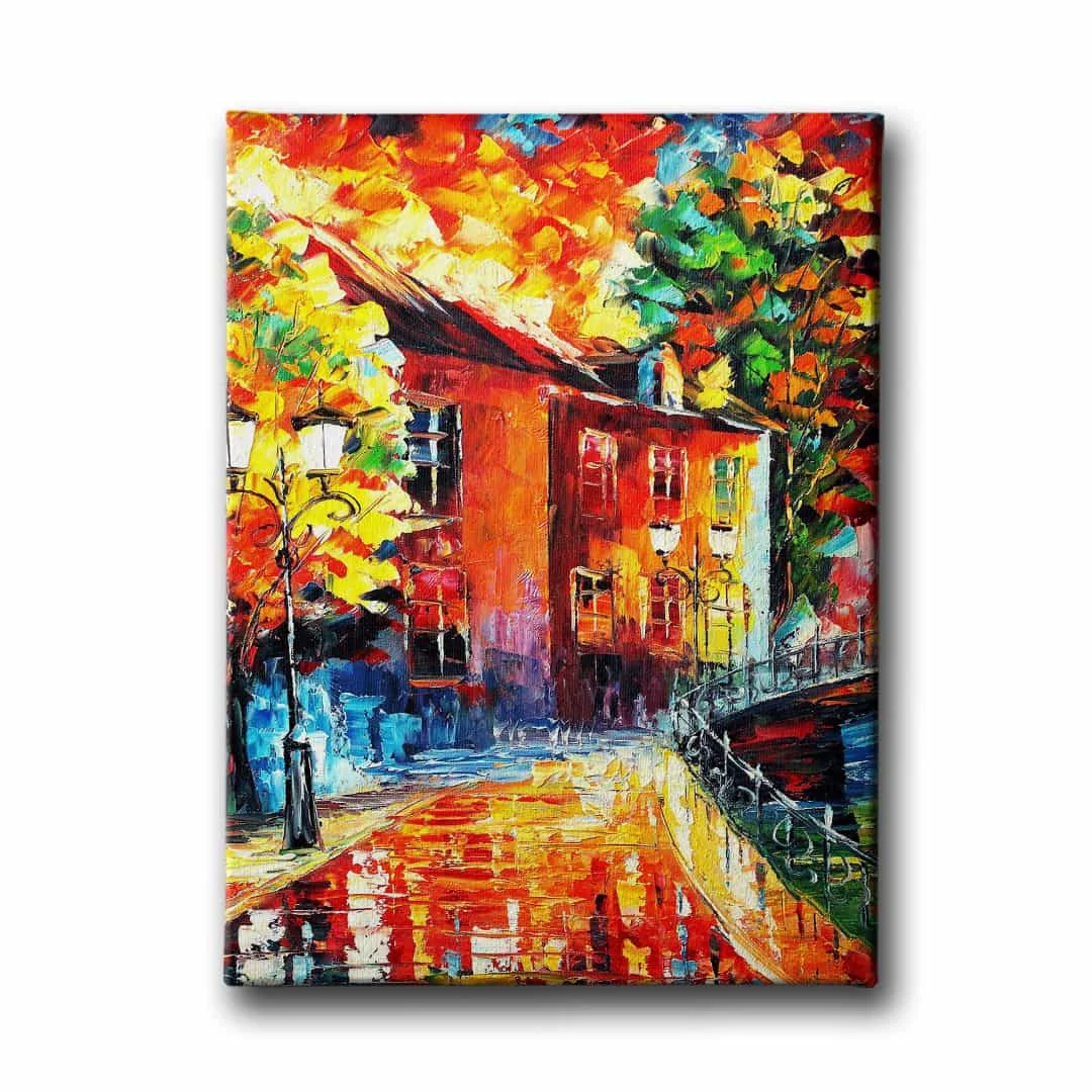 Sonbahar Yagli Boya Kanvas Tablo