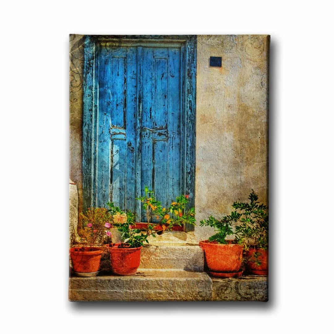 Kapi - Cicekler  Kanvas Tablo