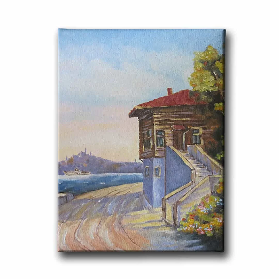 Ev Yagli Boya Kanvas Tablo