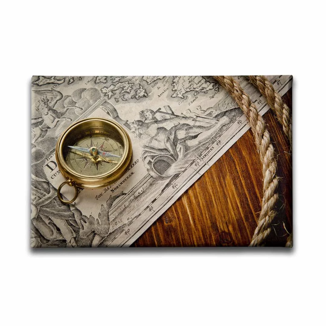 Pusula Harita Canvas Tablo