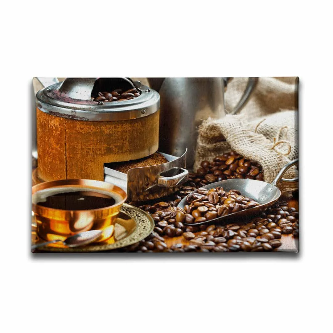 Kahve Ogutucu Kanvas Tablo