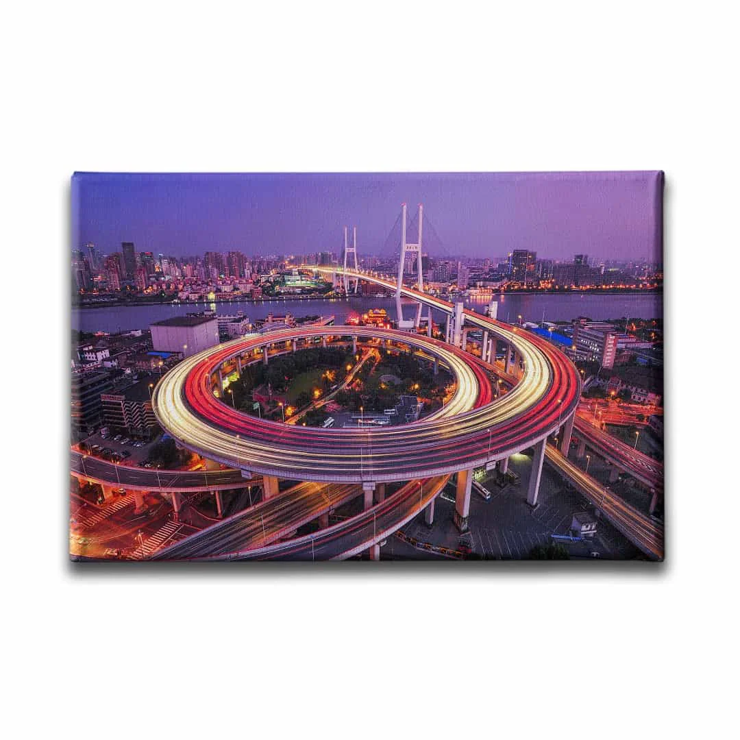 Sehir Isiklari Canvas Tablo