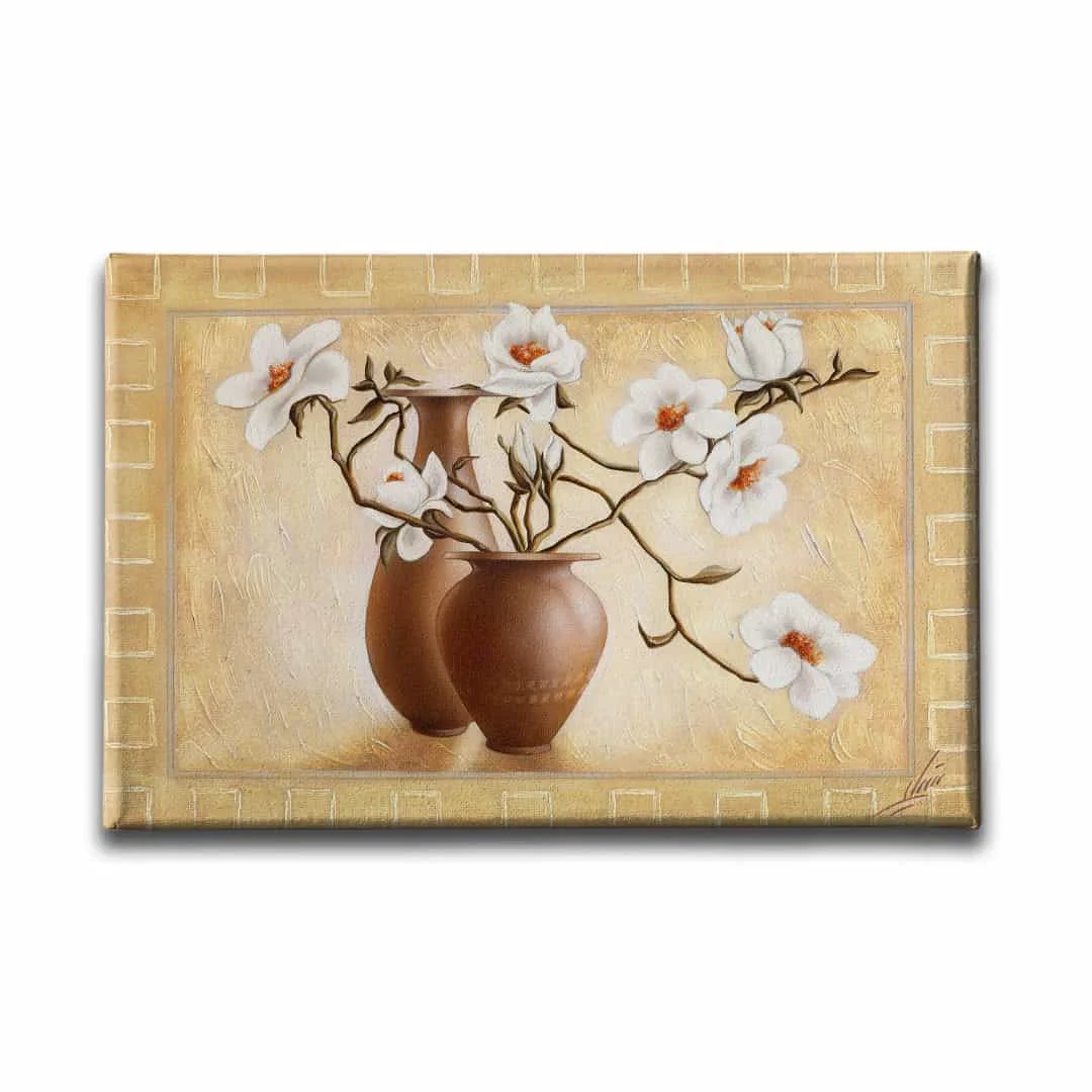 Cicek Yagli Boya Kanvas Tablo