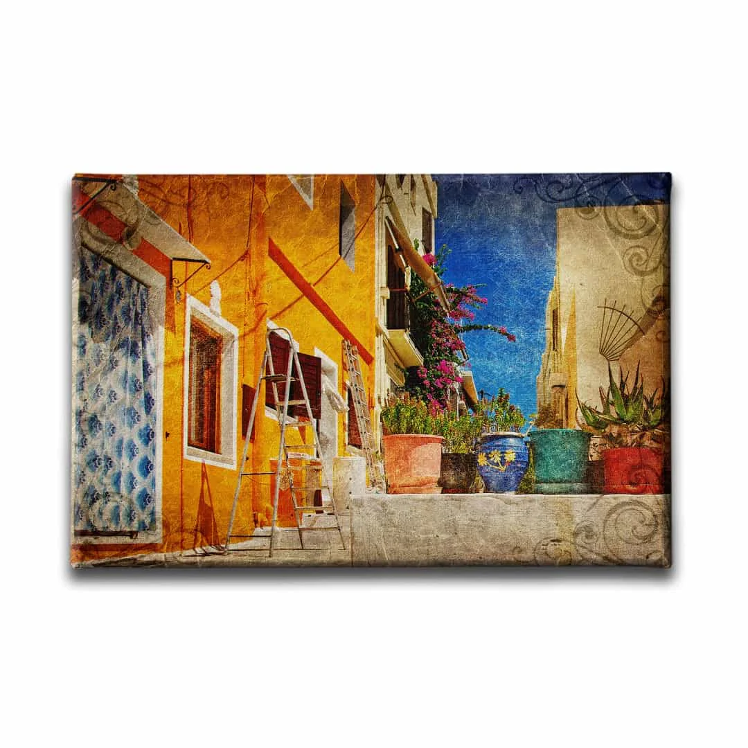 Sari Ev Kanvas Tablo