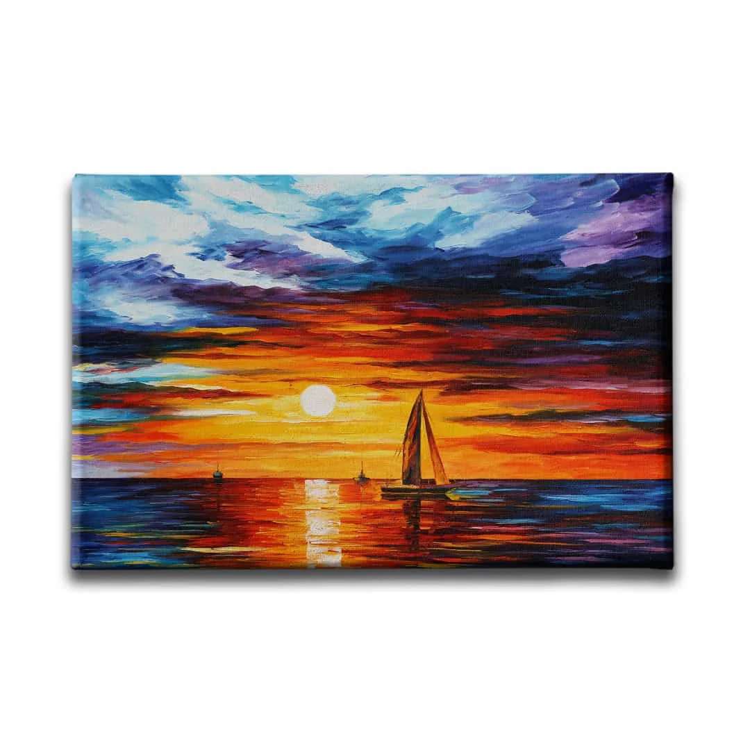 Gun Batimi Yagli Boya Kanvas Tablo