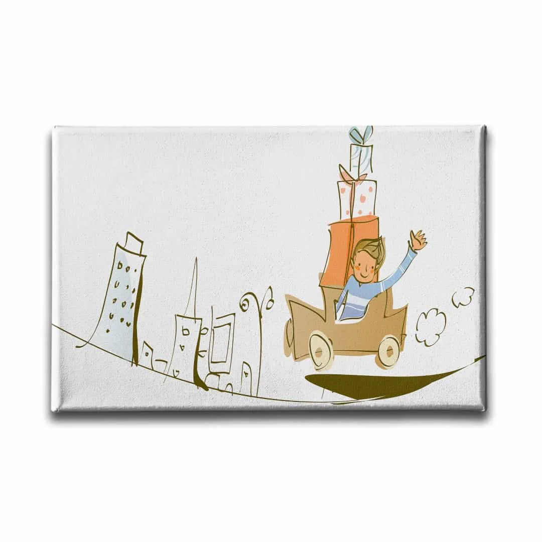 Hediyeli  Cocuk Kanvas Tablo