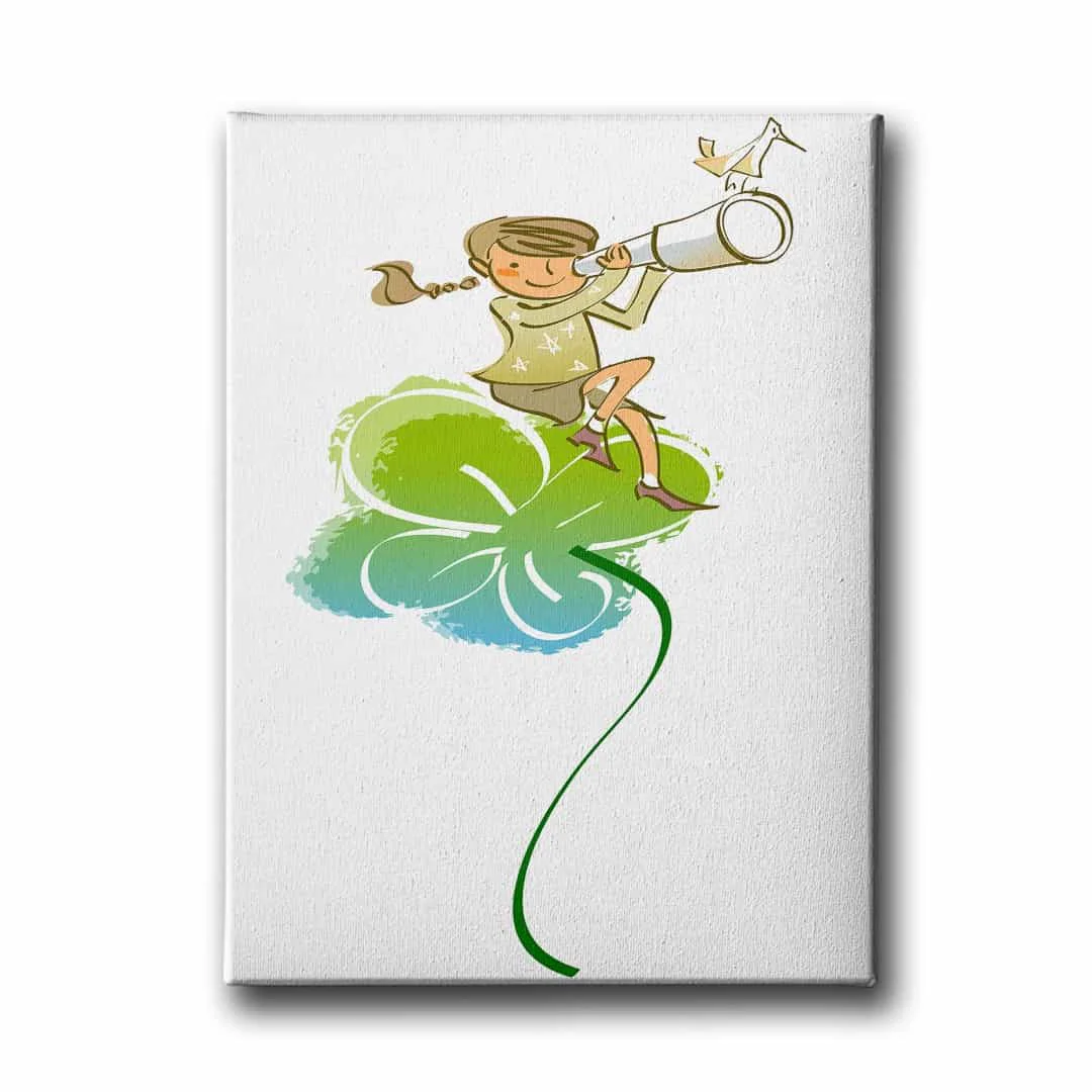 Cocuk Durbunlu Kanvas Tablo