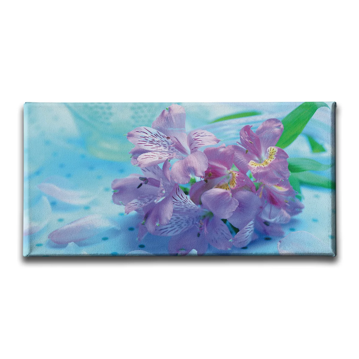 Mor Cicek Panoramik Kanvas Tablo