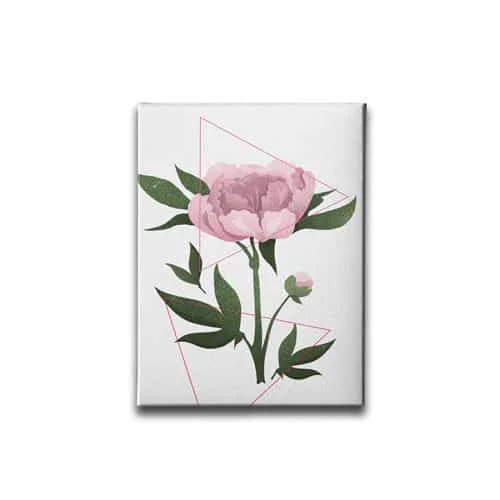 Pembe Cicek Canvas Tablo